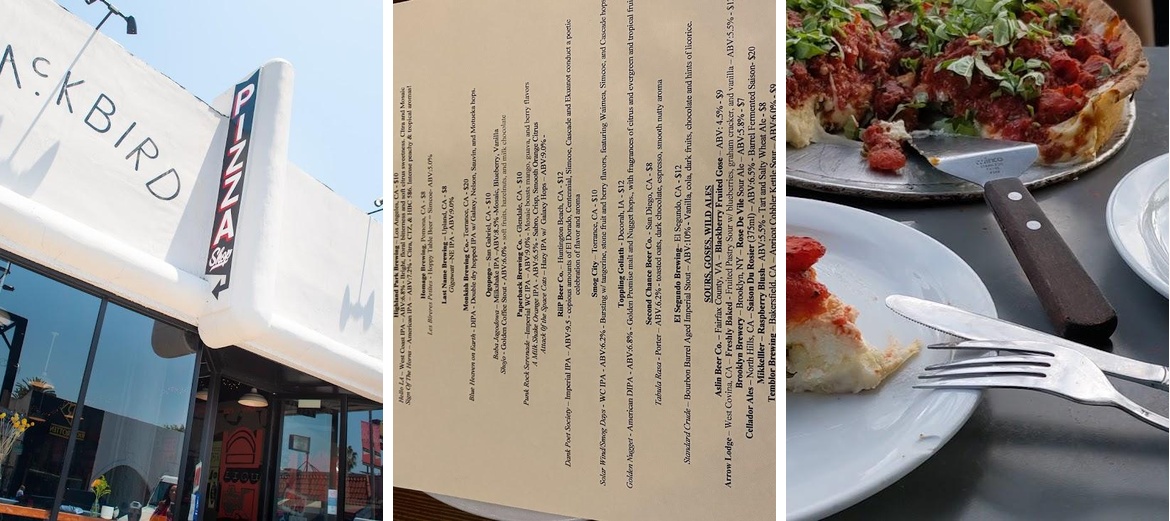 Blackbird Pizza Shop Menu