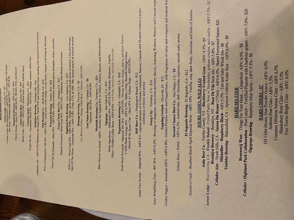 Blackbird Pizza Shop Menu image 1